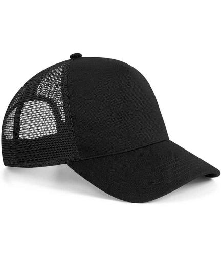 Beechfield Microknit Snapback Trucker Cap - BLK - ONE